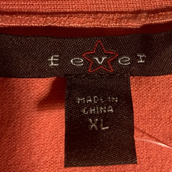 FEVER Orange Embellished Beaded Sweater Sleeveless Top, Sz XL - Picture 4 of 4